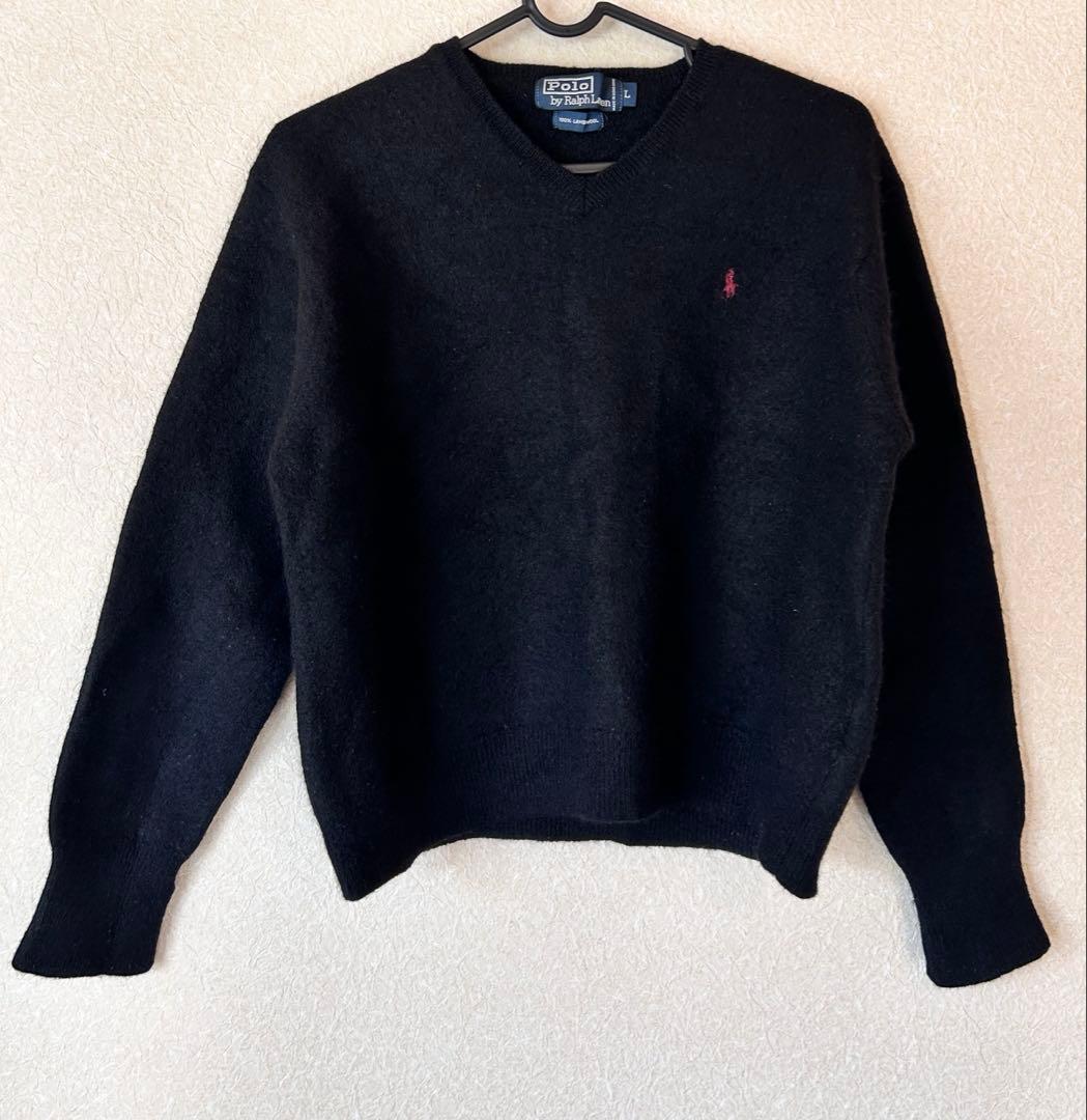 90s Polo by Ralph Lauren ラムウール100% 厚手ニット - メルカリ