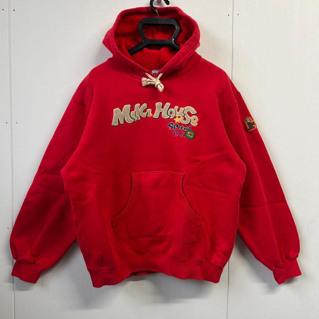 90s MIKI HOUSE ミキハウス 刺繍ロゴ スウェット パーカー M-L - メルカリ