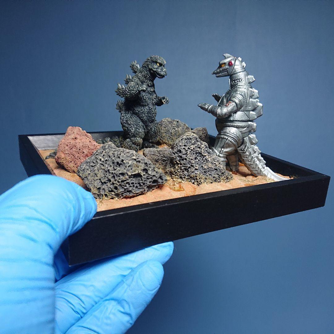 ゴジラ対メカゴジラ ジオラマ 二面背景付 - メルカリ