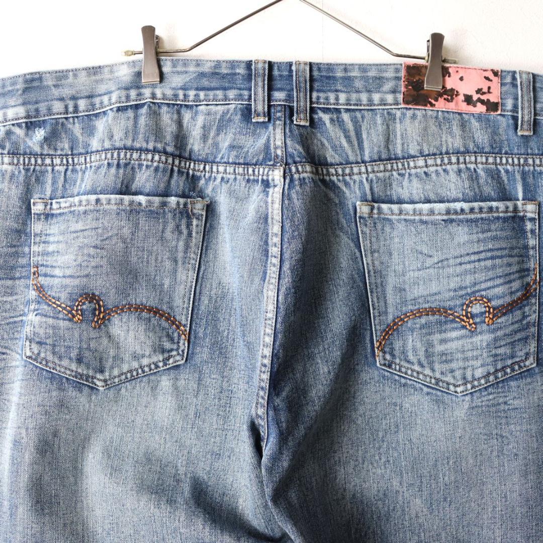 ROCAWEAR ロカウェア デニム デザイン 極太 刺繍ロゴ W46 - メルカリ