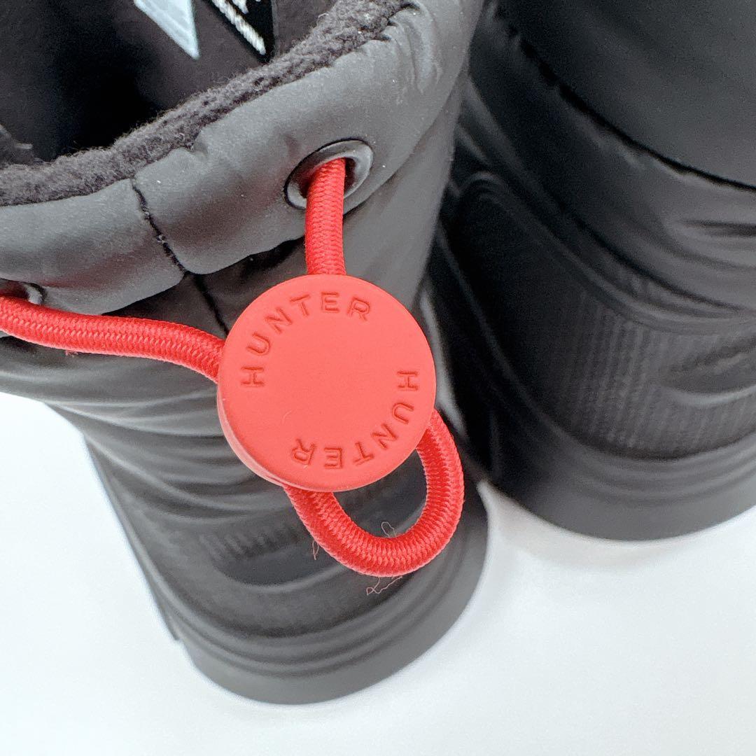 【美品】HUNTER（ハンター）スノーブーツ 24.0cm ブラック アウトドア