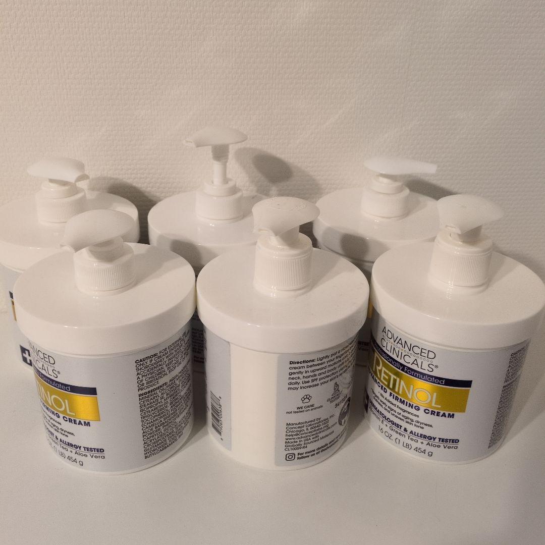 Advanced Clinicals Retinol Cream 6個セット Amazon.com : Advanced Clinicals Retinol Body Cream + Green Coffee