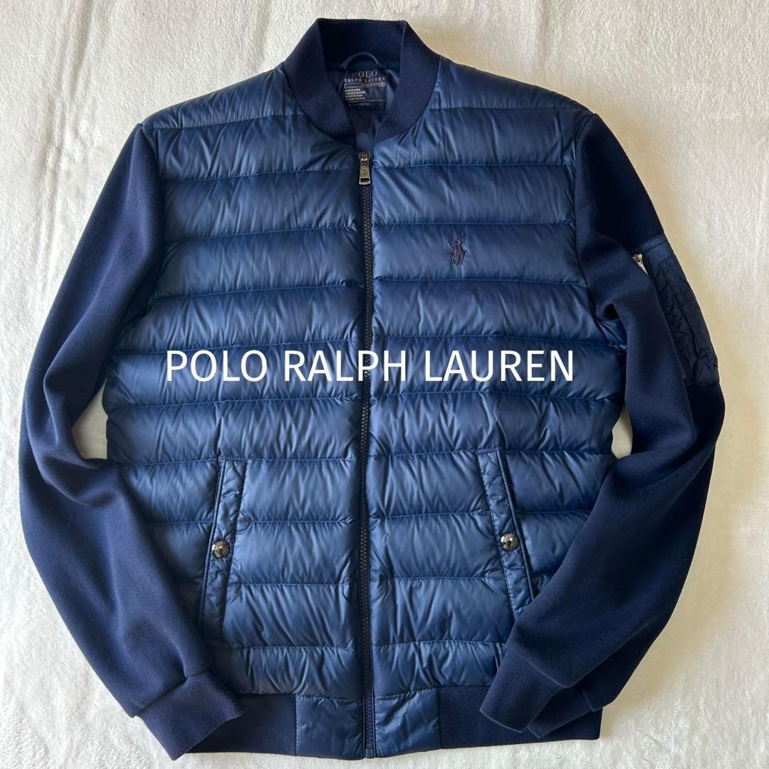 美品 ポロラルフローレン ハイブリッドダウンジャケットMポニー刺繍