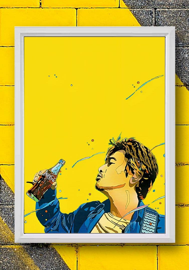 鈴木英人 / 波乗りジョニー 桑田佳祐【A4サイズ写真ポスター額装付2点