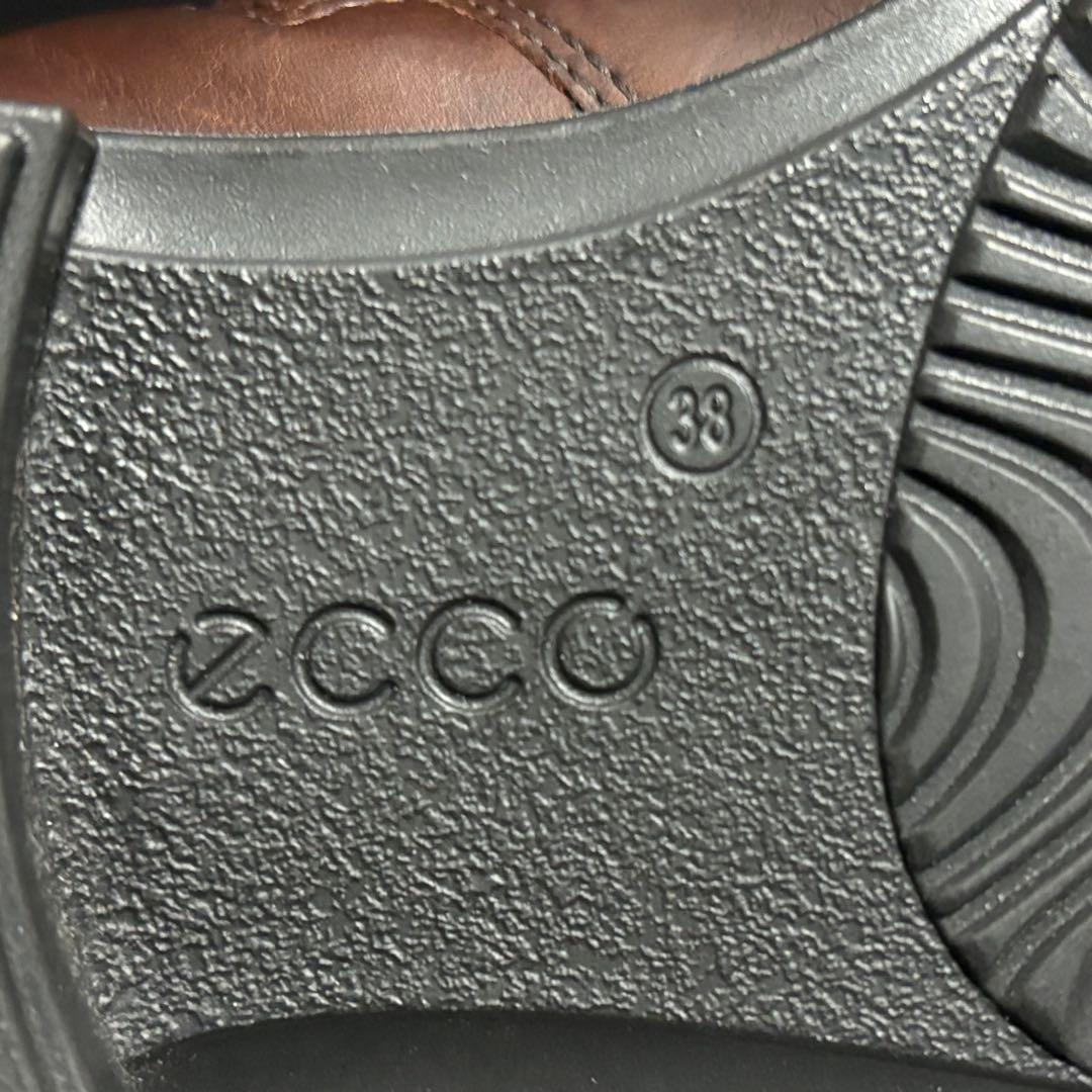 エコー ショートブーツ クラシック 15 本革 サイドジップ　24.0cm 茶