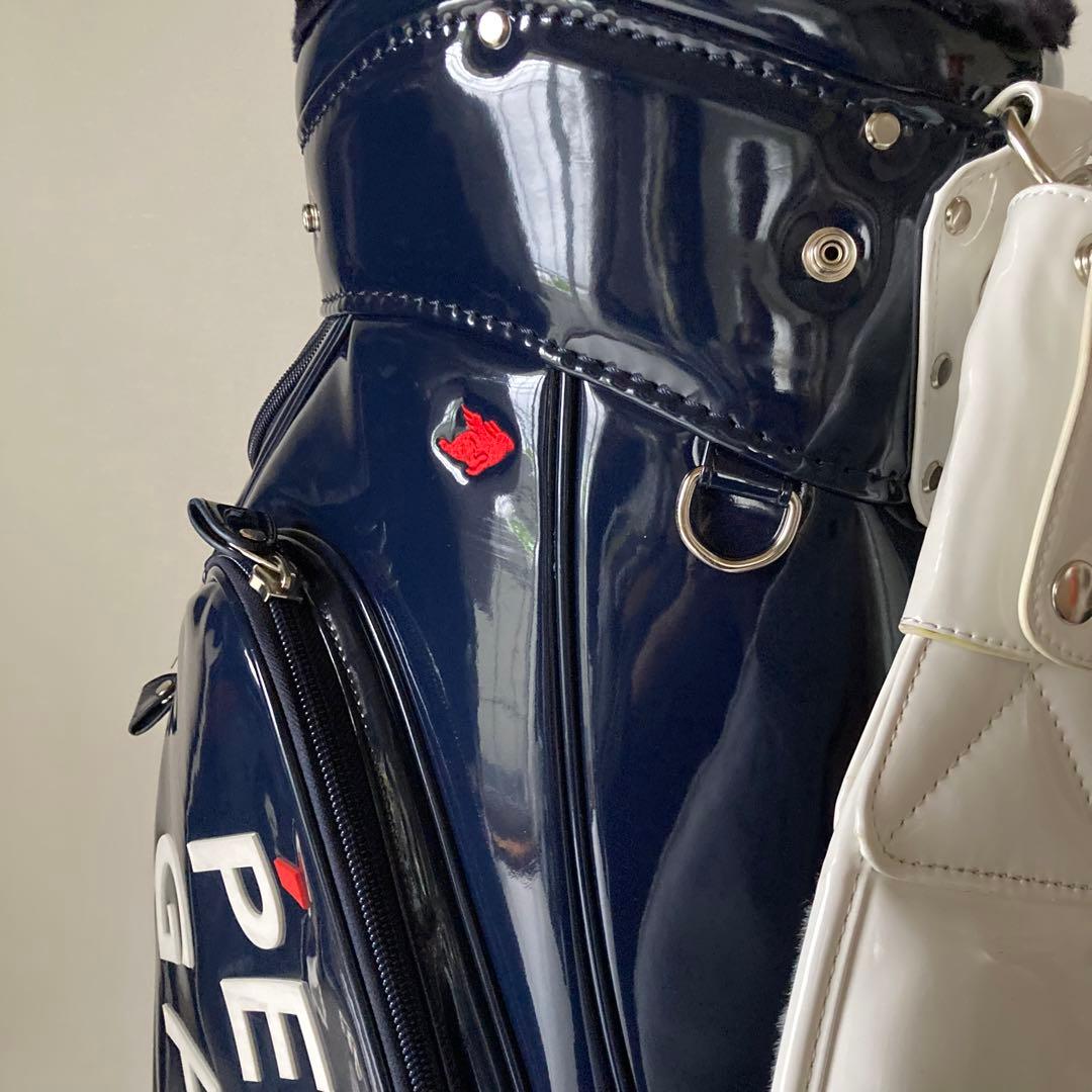 ⛳️美品 ユニセックス パーリーゲイツ エナメルキャディバッグ紺