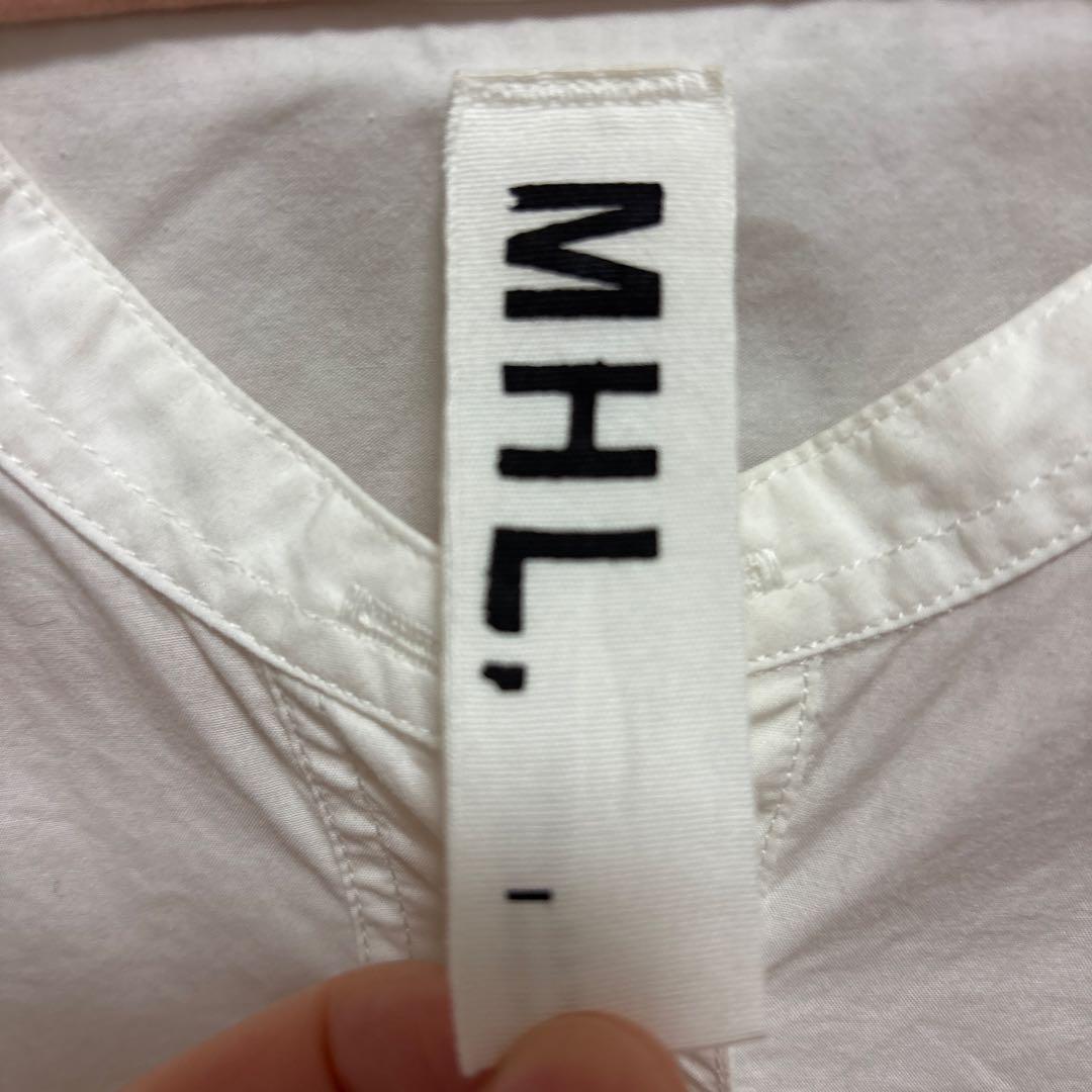 MHL. コットン バンドカラー シャツ ブラウス オフホワイト Ⅰ - メルカリ