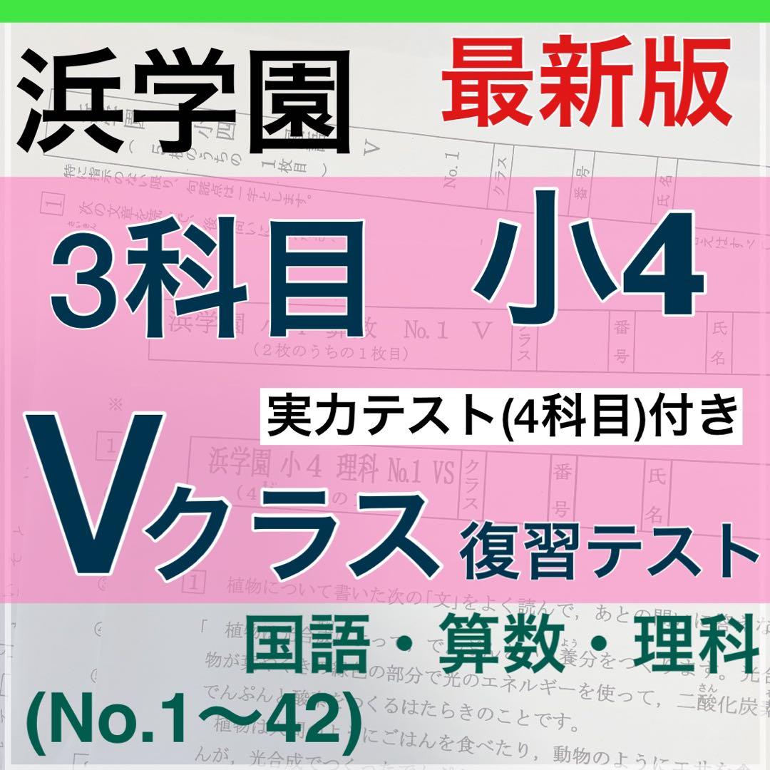 最新版　浜学園　小４　算数 国語 理科 ３教科 復習テストl 浜学園 小4 公開テスト 2024年度 3教科 国語 算数 理科｜Yahoo!フリマ