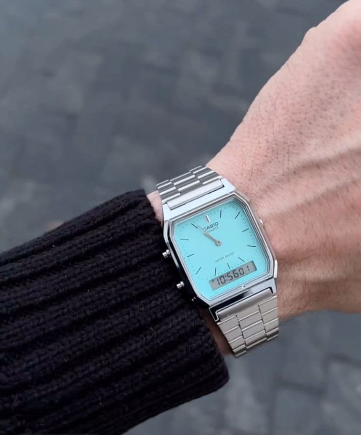 保証付きチープ CASIO AQ-230A-2A2MQY ティファニーブルー - メルカリ