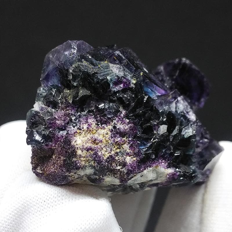 347 オコルス鉱山産 パープル ブルー フローライト - メルカリ