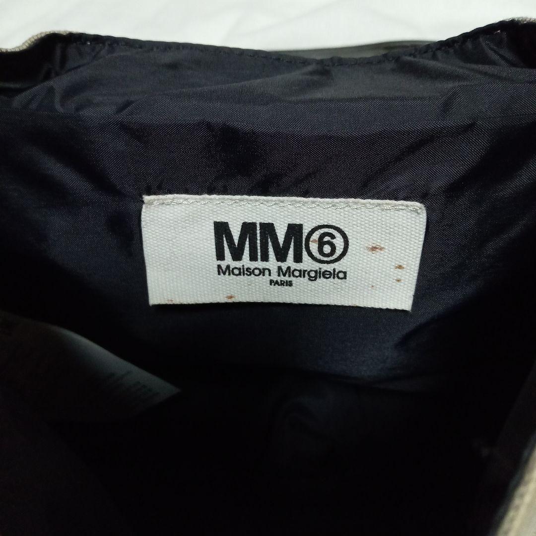 MM6 メゾンマルジェラ ショルダーバッグ エナメル キャンバス スタッズ