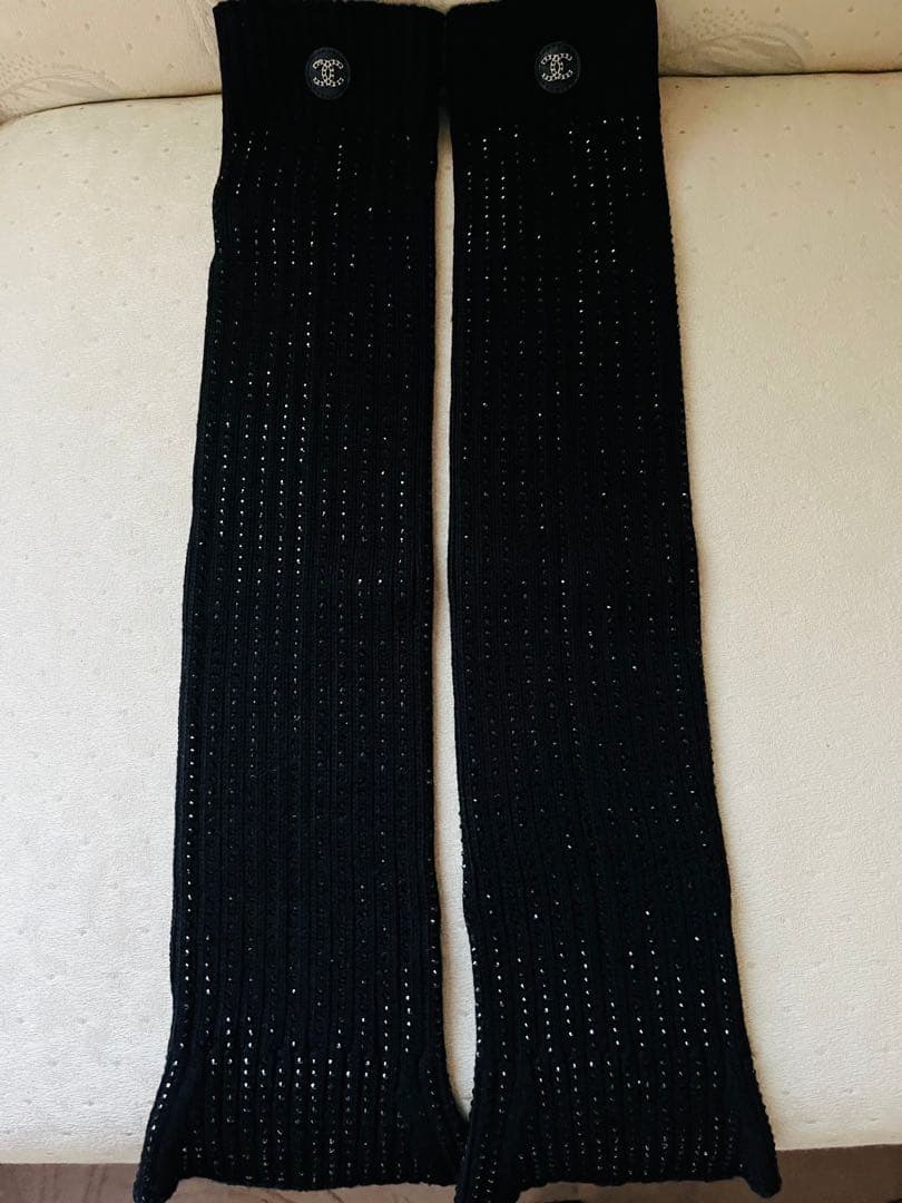 CHANEL シャネル 24C ゲートル レッグウォーマー ブラック レア - メルカリ