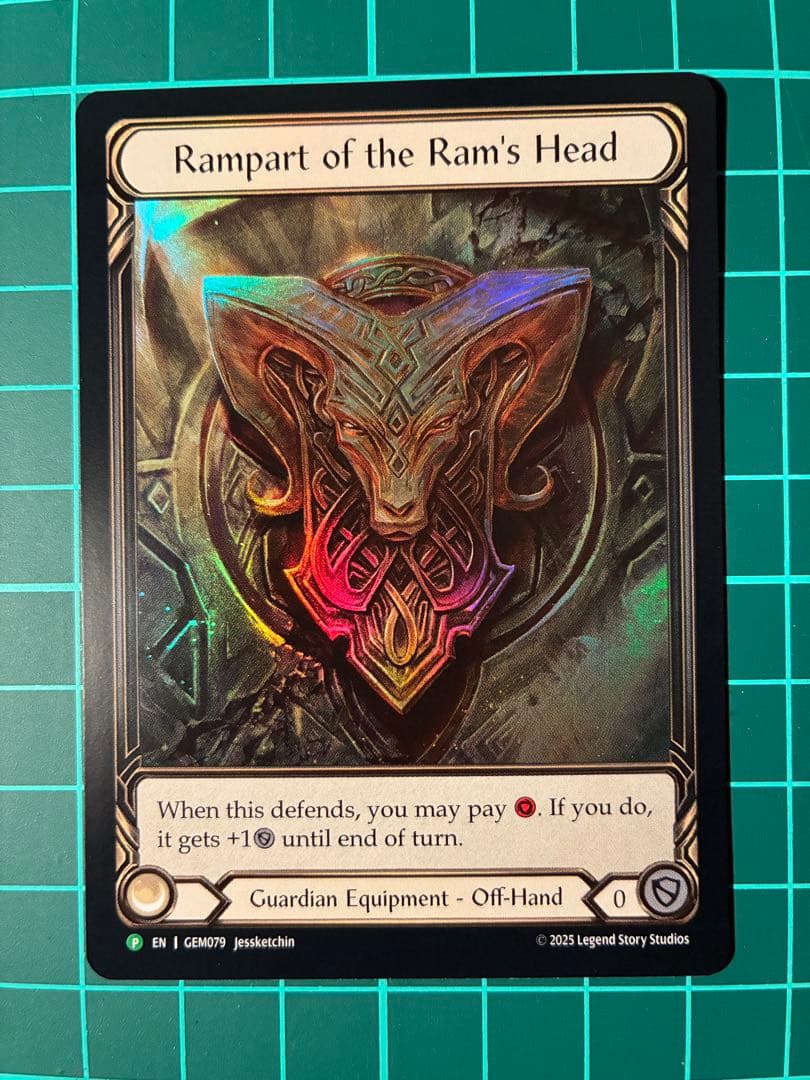 【即購入】Rampart of the Ram's Head［P］【fab】 EN】《Rainbow Foil》[Guardian] Rampart of the Ram's Head/羊頭の堅