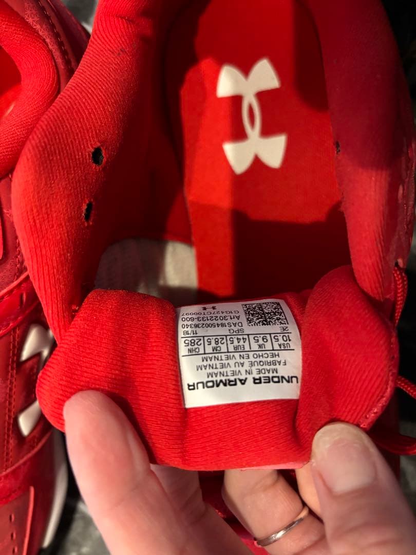 Under Armour スパイクシューズ 28.5cm レッド