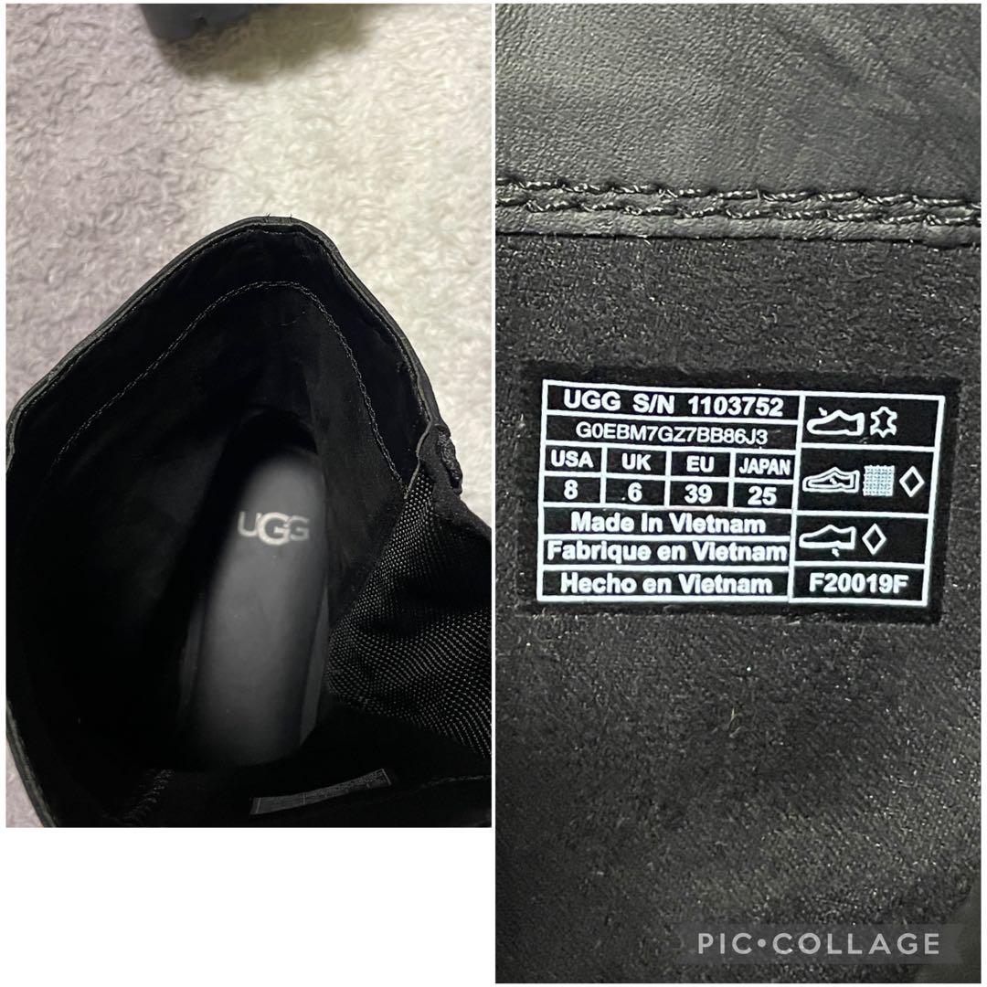 sA66 UGG/POLK 1103752/ポークレザーショートブーツ/ジップ - メルカリ