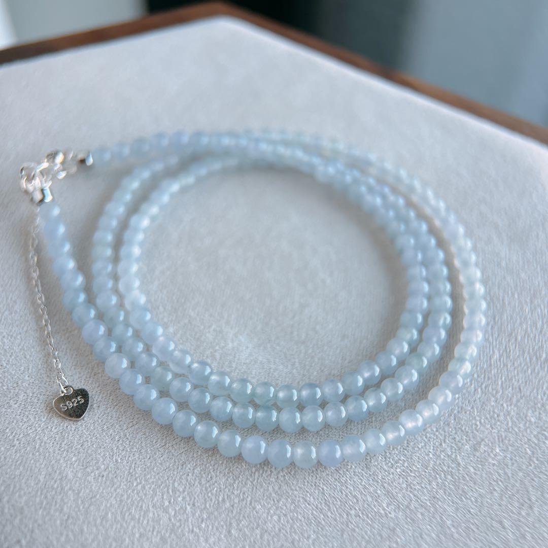 天然ミャンマー産本翡翠ネックレス 55cm - メルカリ