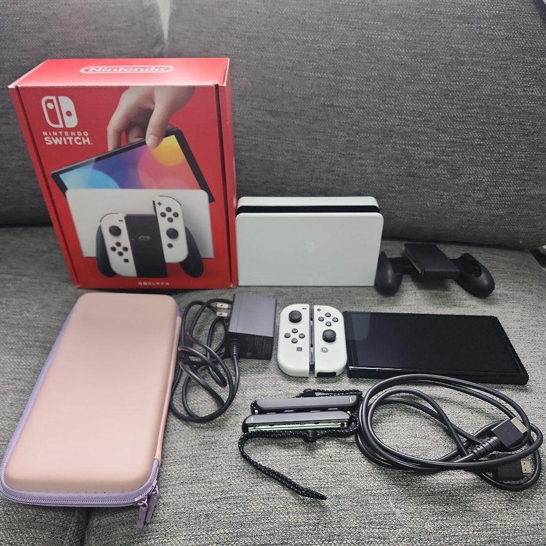 R*i様 Switch 本体 ホワイト 有機ELモデル＋付属品＋ケース Amazon.co.jp: SHEAWA Switch OLED 有機ELモデル用ケース 保護ケース