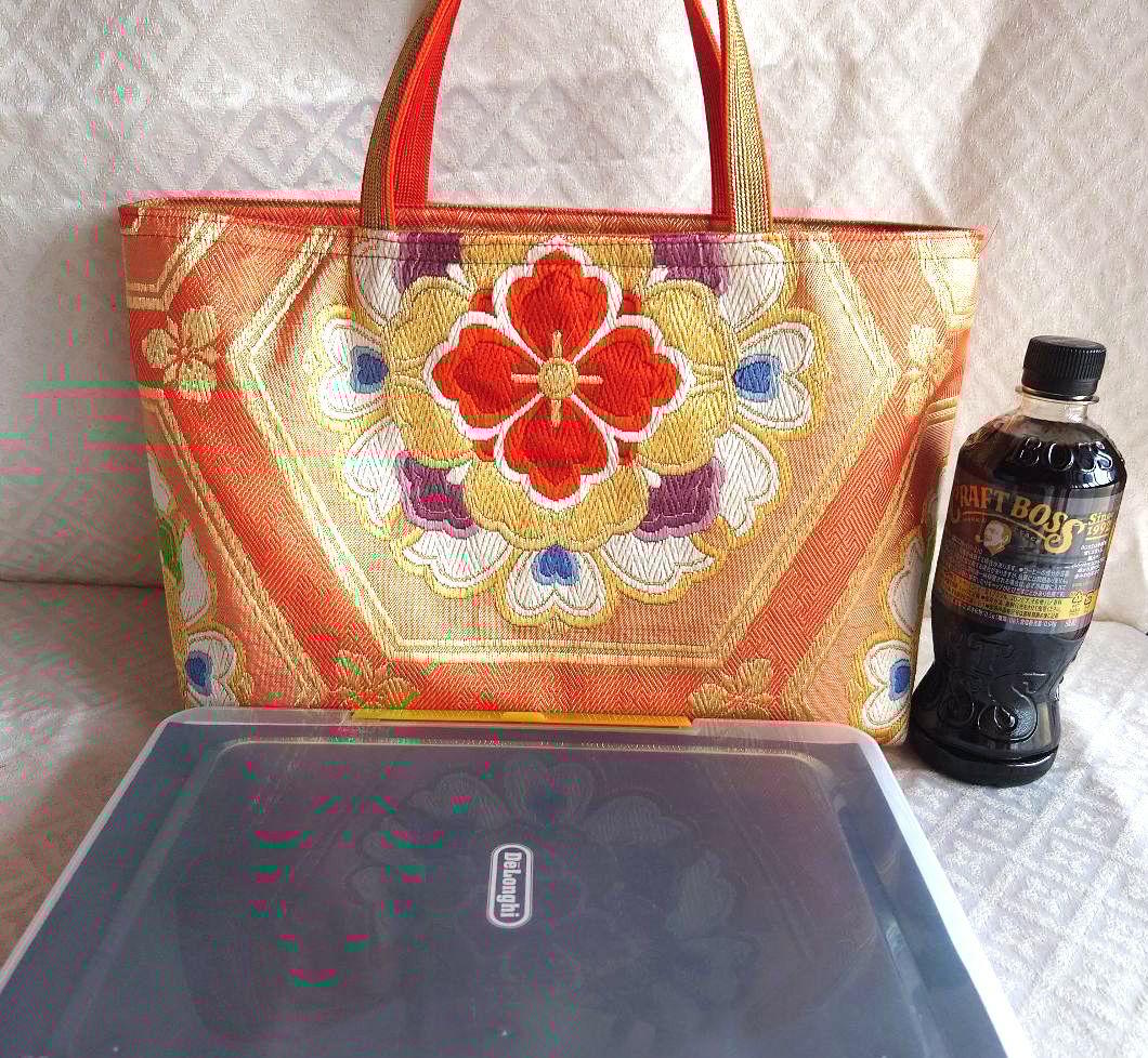 正絹中古袋帯リメイクA4トートバッグ - メルカリ