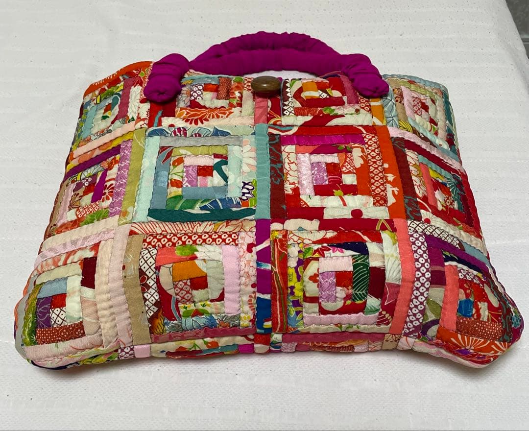 ちちんぷいぷい様専用 京都 正絹 手縫いパッチワークバッグ - メルカリ