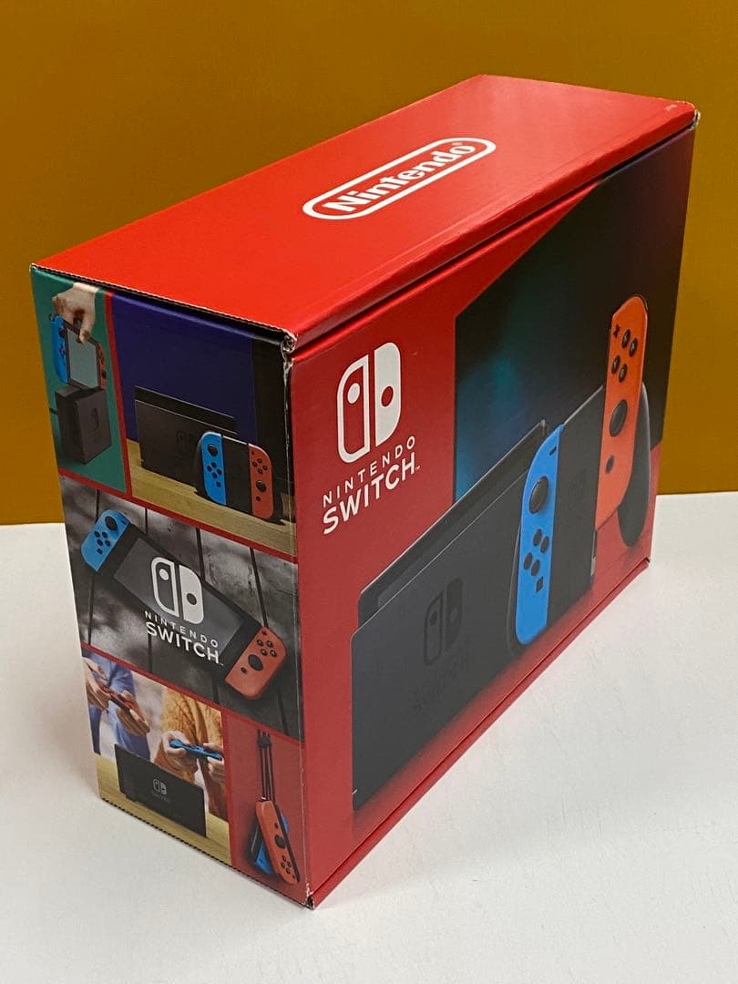 新古品 Nintendo Switch 本体 青/オレンジ ジョイコン付き Joy-Con(L) ブルー / (R) ネオンイエロー（ジョイコン） : アップYahoo