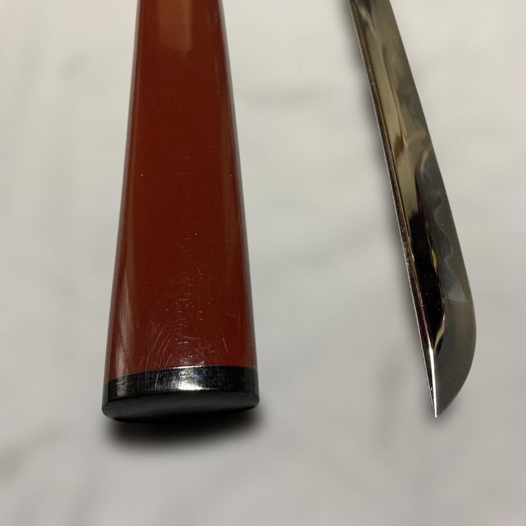 高級模造大刀 藤巻柄 竹笹図木瓜鍔 小豆色呂鞘 - メルカリ