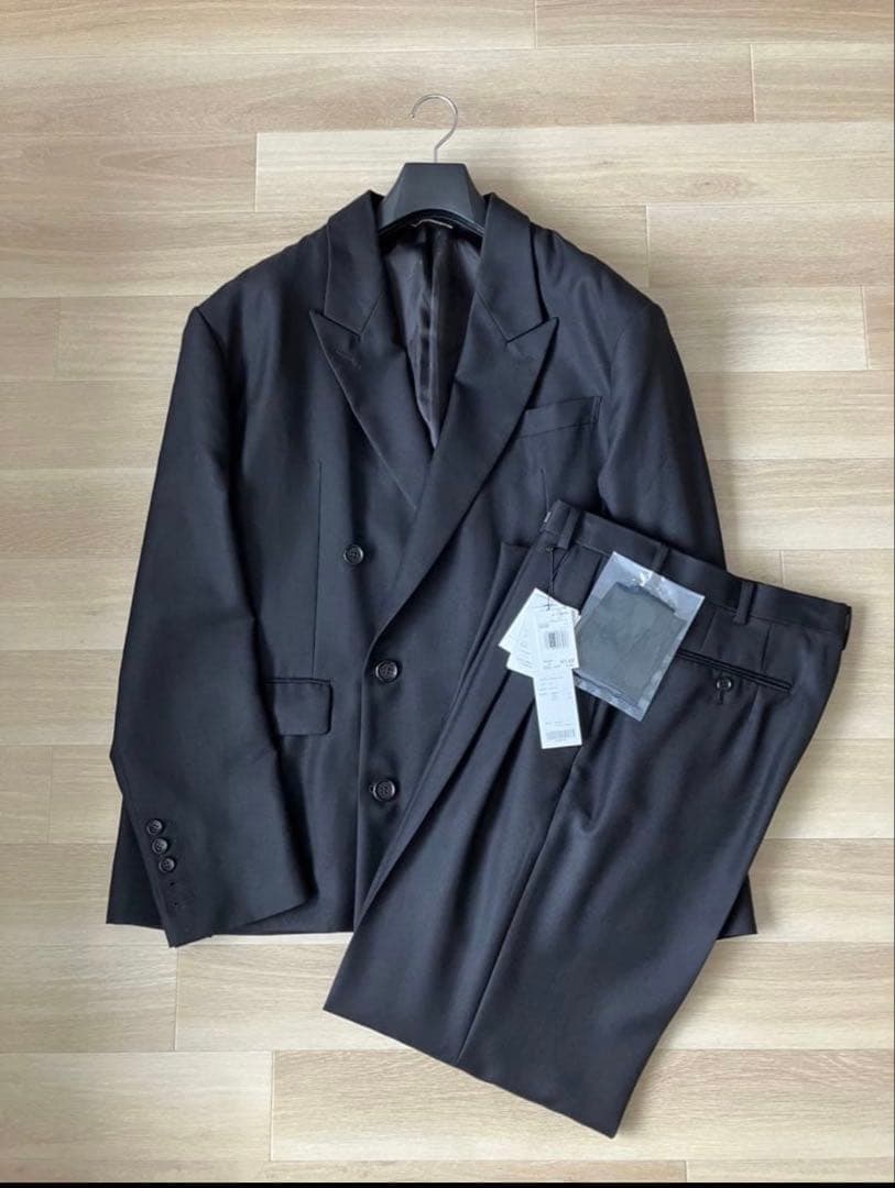 ジョンローレンスサリバン セットアップ ダブル ツータック ブラック