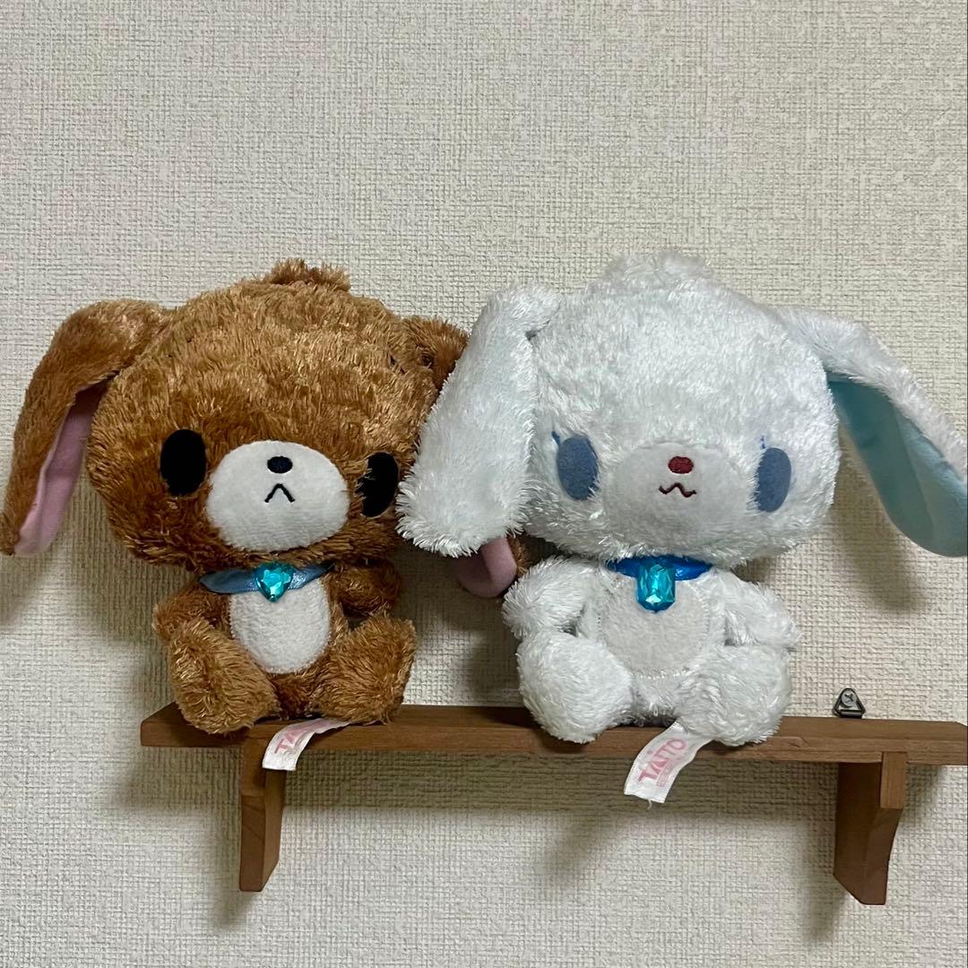 シュガーバニーズ くろうさ あおみみうさ セット クリアアクセサリーぬいぐるみ シュガーバニーズ くろうさ あおみみうさ セット クリアアクセサリー