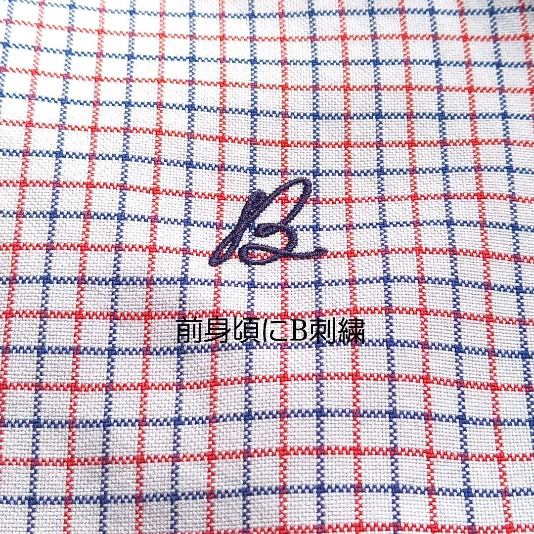 極美品 マディソンブルー ボタンダウンチェックシャツ 02M 綿100% B