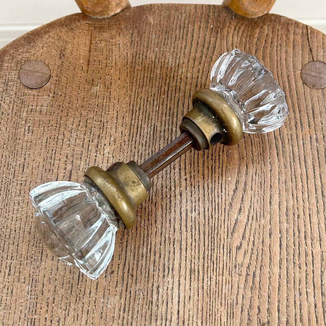 アンティーク◇ガラス製ドアノブ◇硝子ドアハンドル取手 - メルカリ