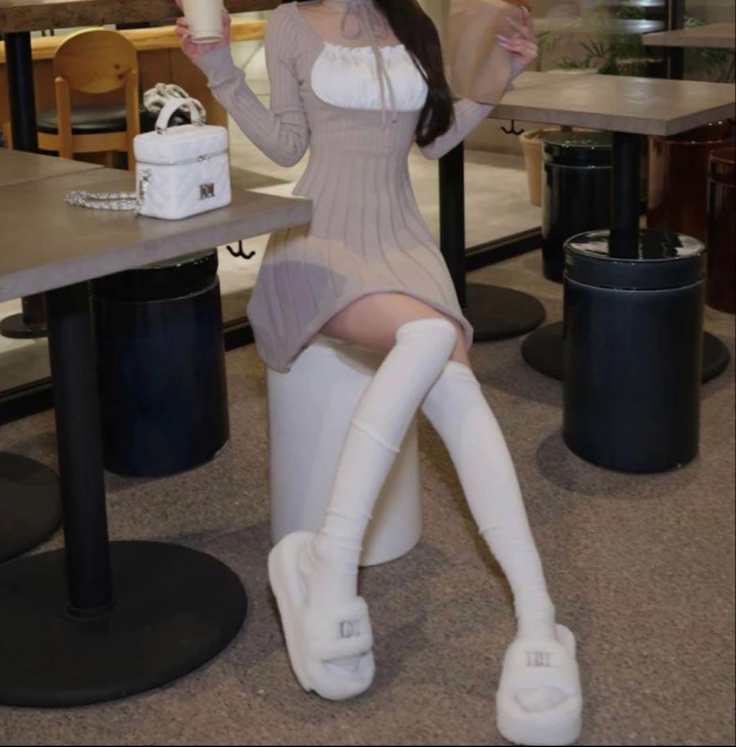 完売品】Darich ダーリッチ プラットフォームファーサンダル ホワイトL