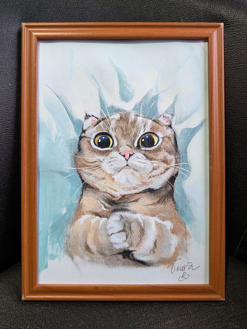 猫 原画 絵画 イラスト ペット 芸術 現代アート ねこ ネコ - メルカリ