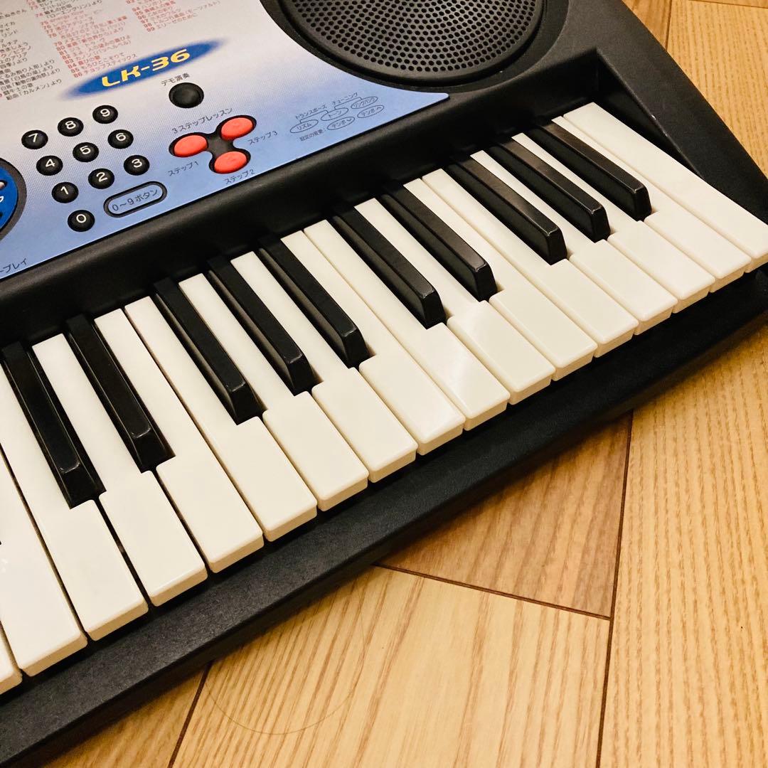 美品 】CASIO LK-36 光ナビゲーション キーボード アダプター付き