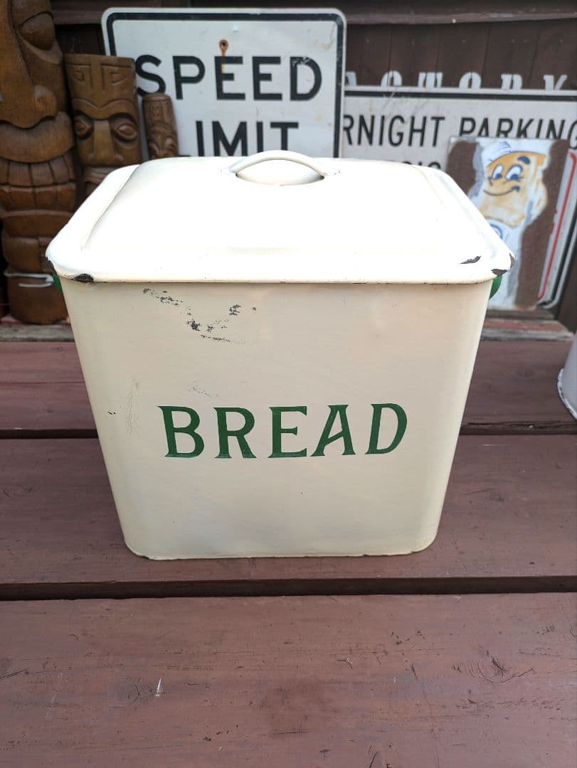 イギリス アンティーク ホーロー BREAD缶 【大】ブレッド缶　ブレッドケース イギリス アンティーク ブレッド缶/ホーロー製/キッチン雑貨/エナメル