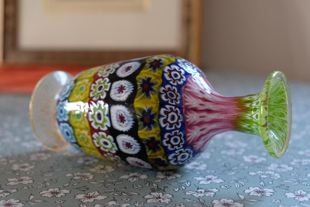 イタリア 民藝 ミルフィオリ 花瓶 検)ワイングラス プレート 皿 舩木倭