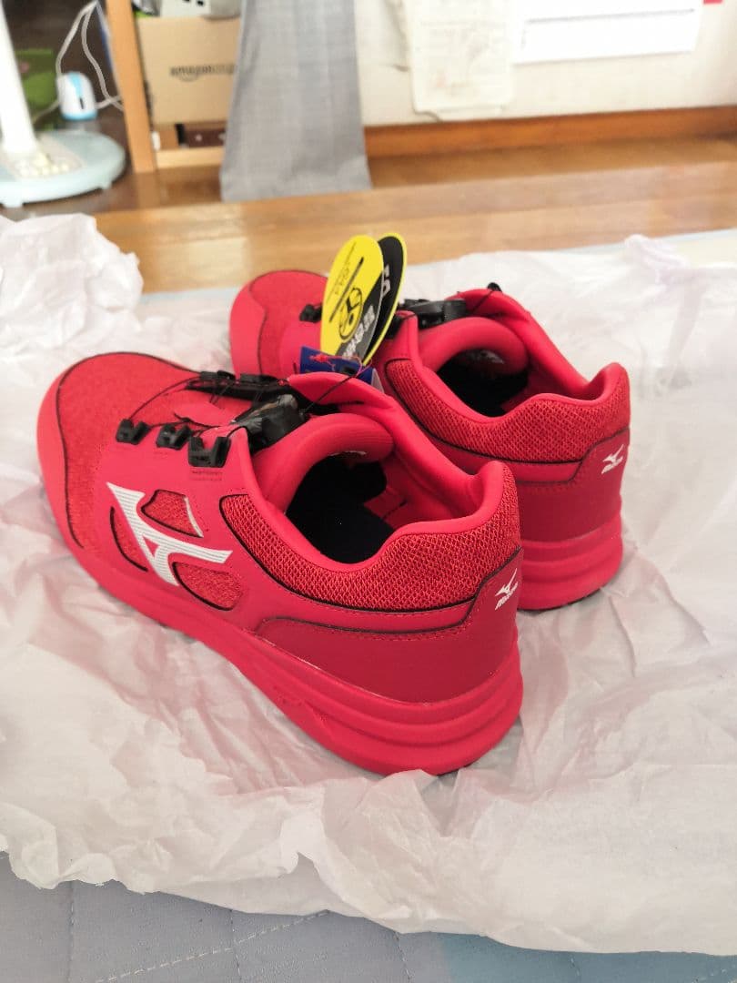 新品、未使用！ミズノ Mizuno BOAシステム 安全靴 26.5EE 赤