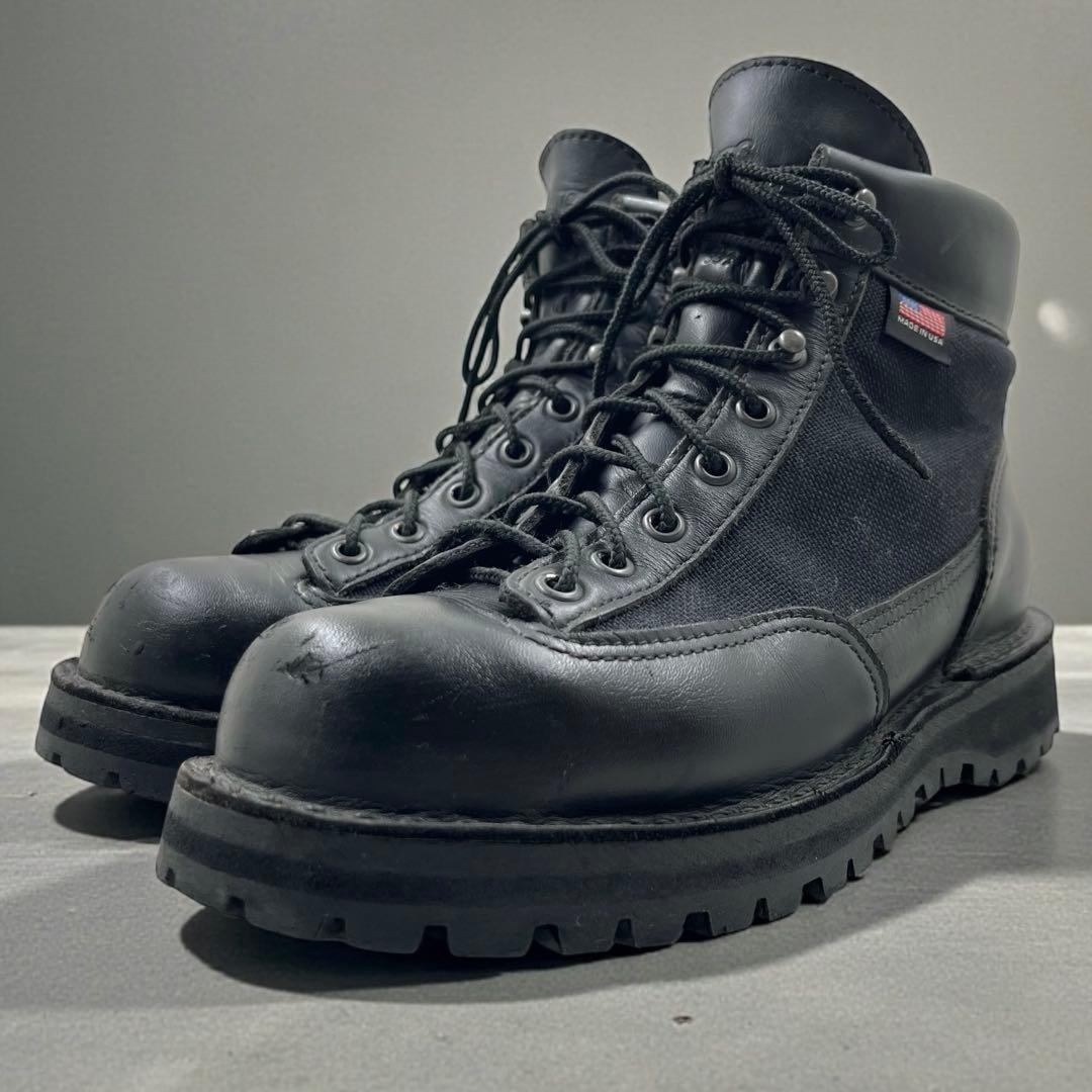 ダナー ライト GTX US6.5 ブラック レザー ブーツ USA 33221 DANNER / ダナー LIGHT GORE-TEX BLACK ダナーライト ゴアテックス