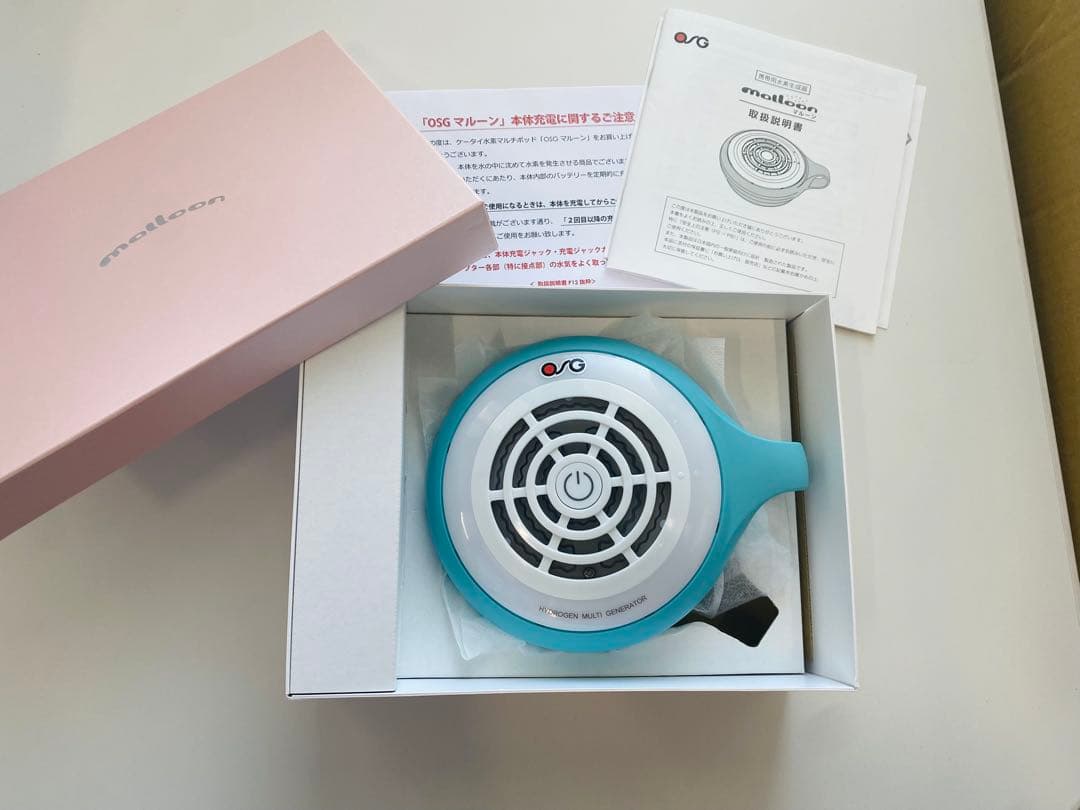 【最終お値下げ】【未使用】OSG マルーン malloan 水素水生成器 水色 malloon（マルーン）携帯用水素生成器 【新品】水素水生成器 携帯