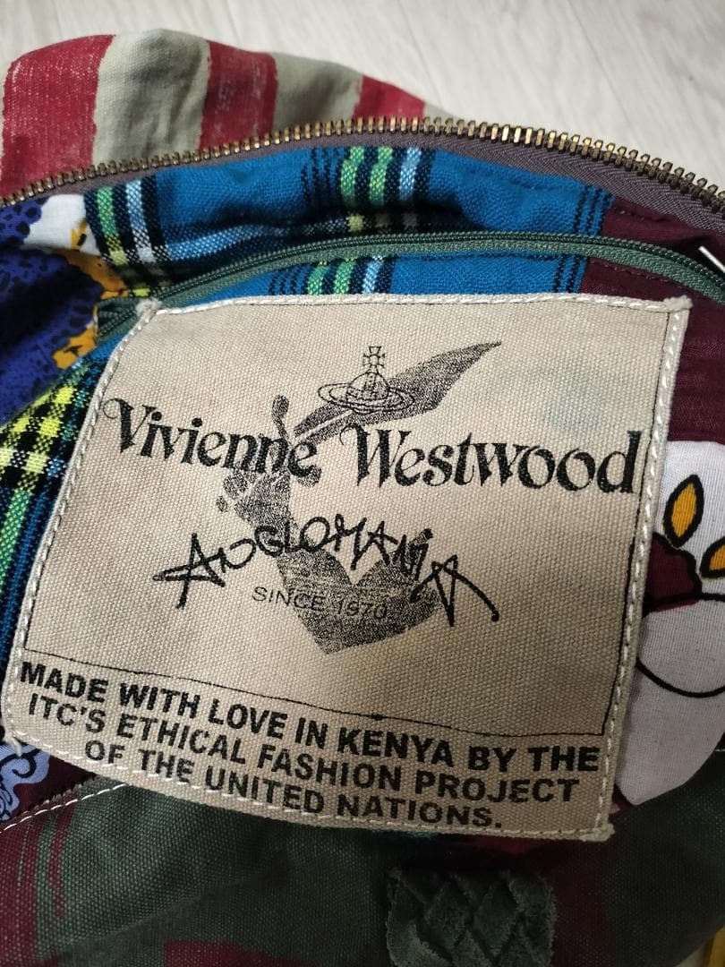 ヴィヴィアン/ヴィンテージ加工再構築ビッグトートバッグ/裏地ネル