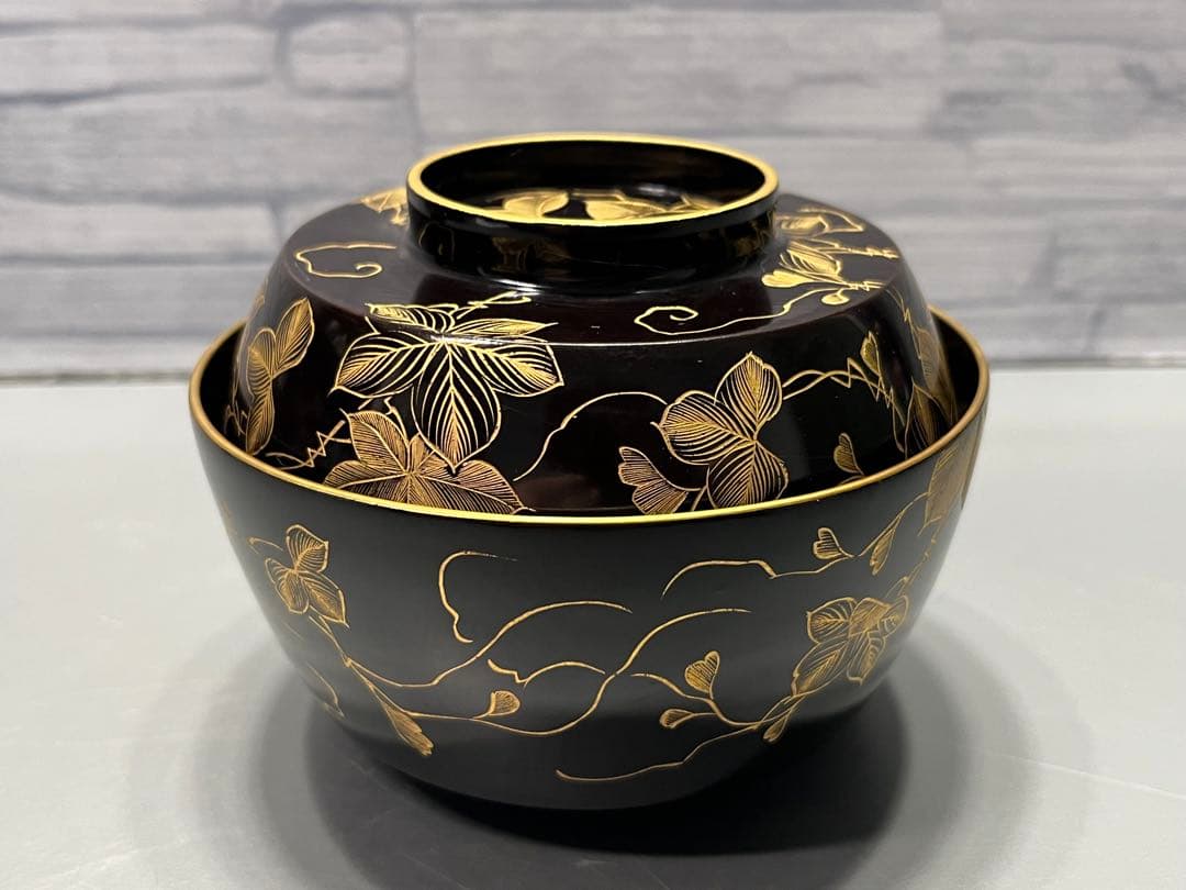 時代 極上 輪島塗 沈金蒔絵 煮椀 吸物椀 五客 木製 おすすめ品