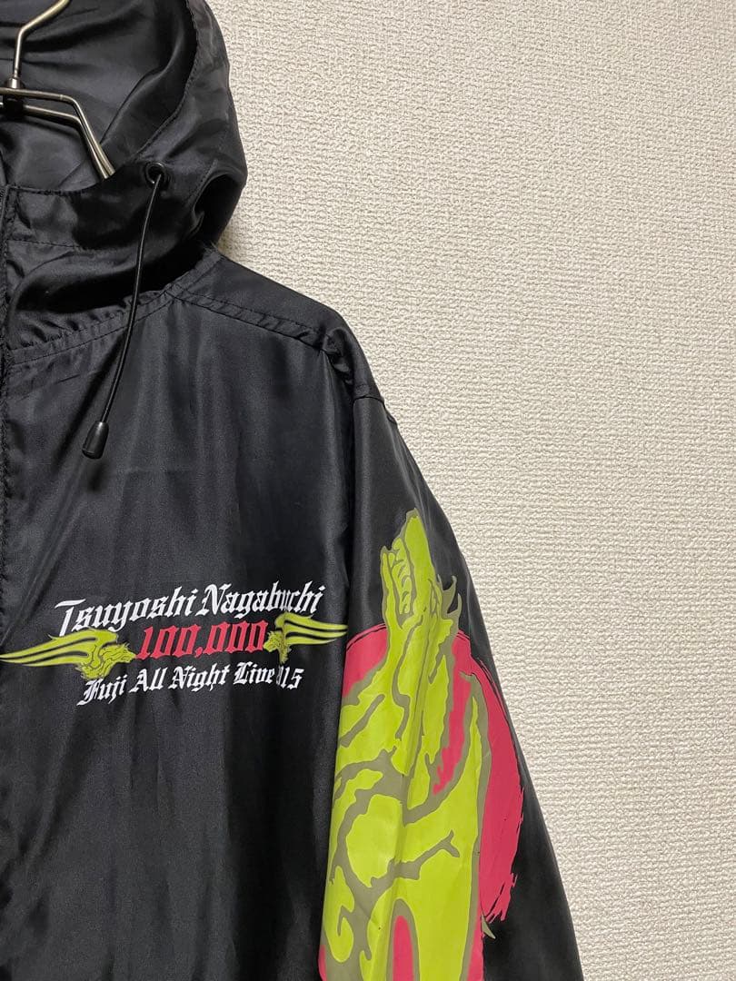 ☆長渕剛☆ スタッフジャンバー 黒 ナイロンパーカー オールナイト