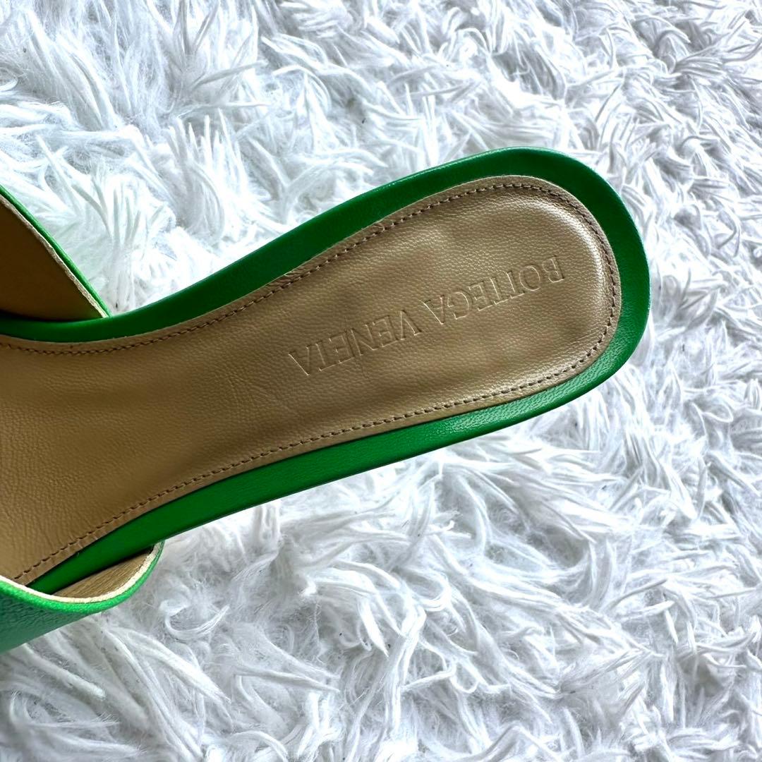 BOTTEGA VENETA サンダル 37 ミュール ラムスキン グリーン - メルカリ