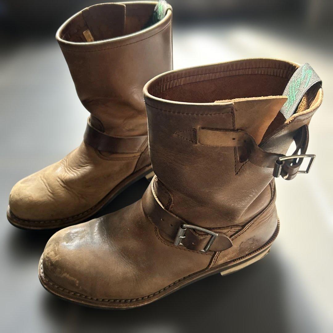 ゲッタグリップ ブラウン エンジニアブーツ UKサイズ5 バイク アメカジ