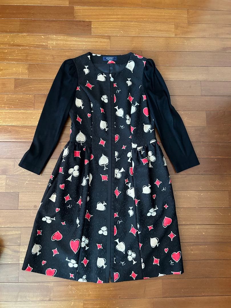M'S GRACY ハートトランプ柄ワンピース 40 楽天市場】ワンピース40エムズグレイシーの通販
