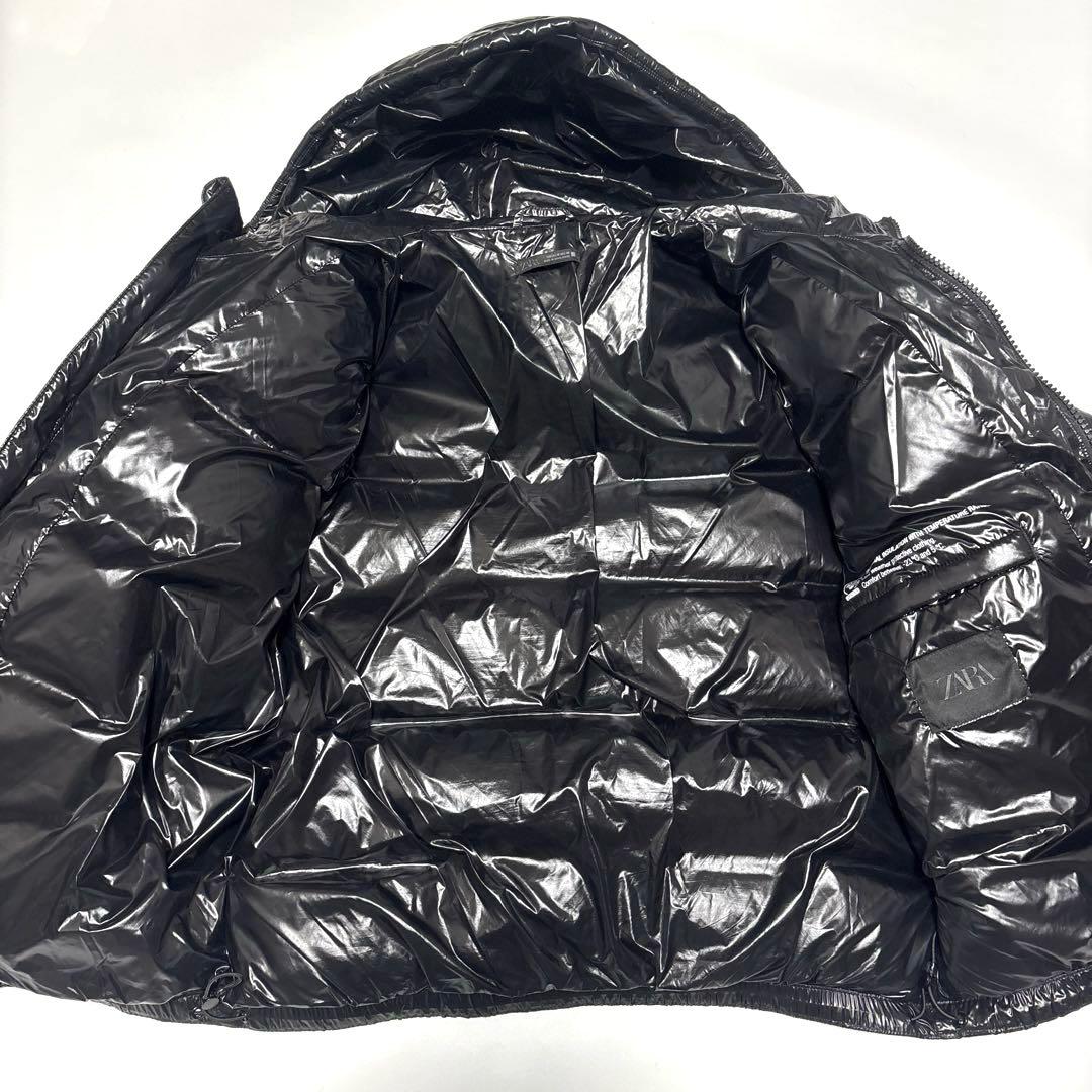 ✨美品✨ザラ 光沢 ダウンジャケット【40】M ブラック Y2K肉厚 - メルカリ