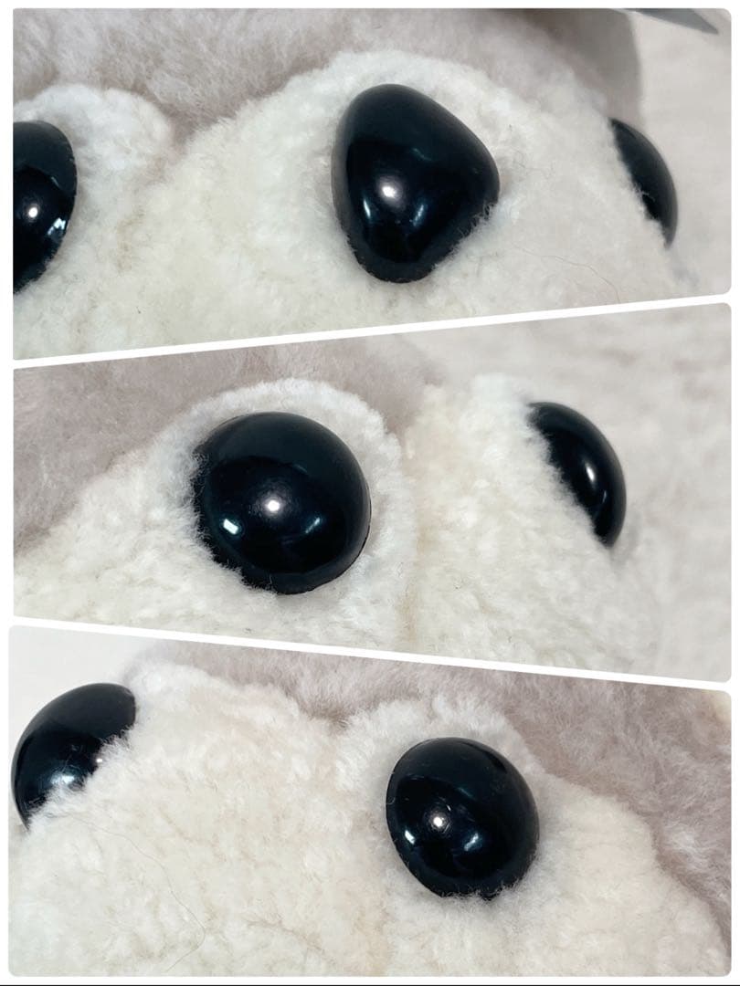 新品タグ付】高級ムートン ドッグチャーム ぬいぐるみ2体セット リアル