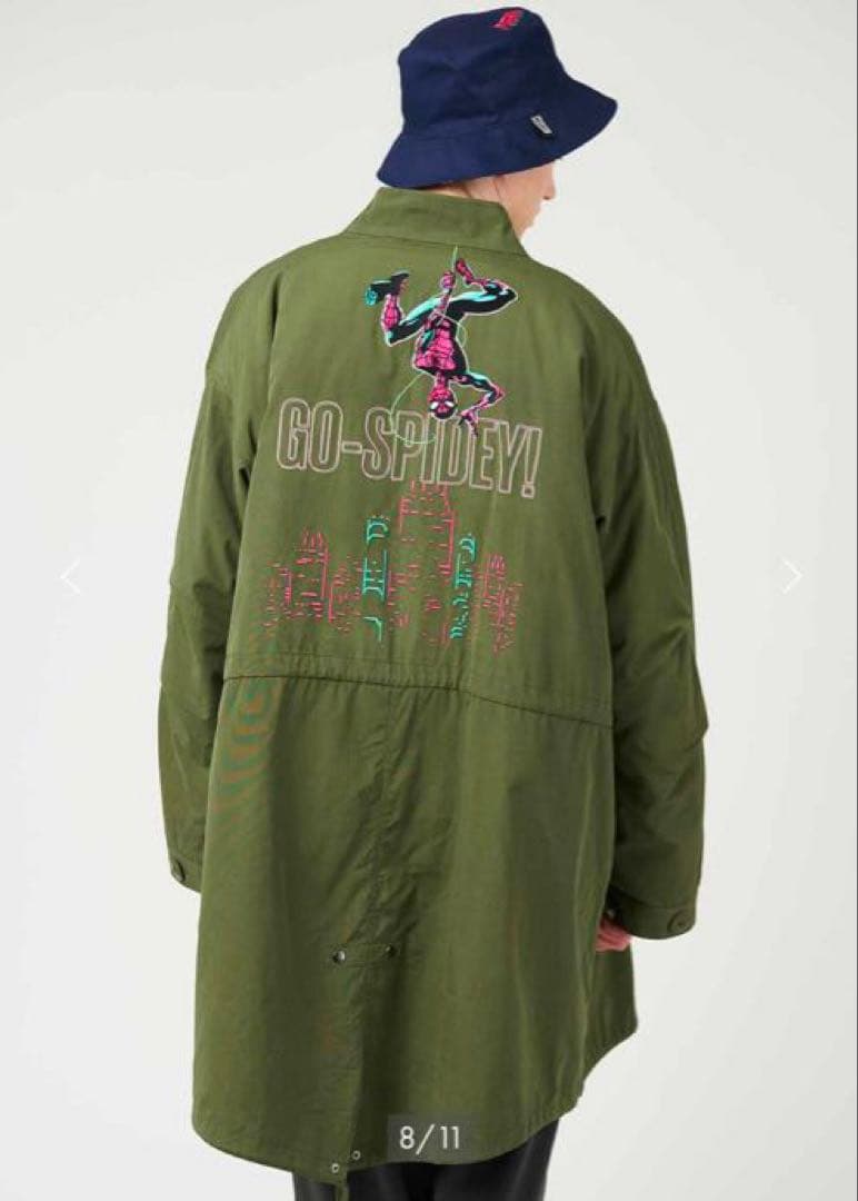 新品 graniph スパイダーマン スパイディ VS ヴィラン｜モッズコートM