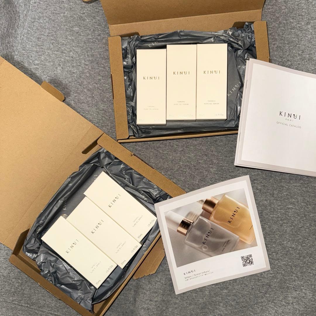KINUI タマヌピュアオイルセラム 30mL×3本 2箱 キヌユイ KINUI きぬゆい 美容液 3個 タマヌ ピュアオイル 30mL