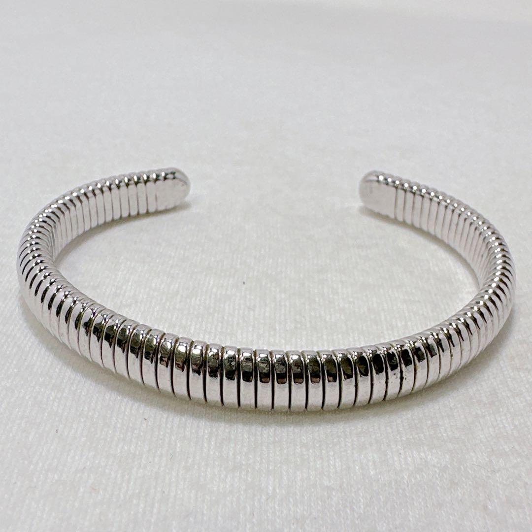 ORGONE オルゴン シルバーカラー バングル 幅約6mm - メルカリ
