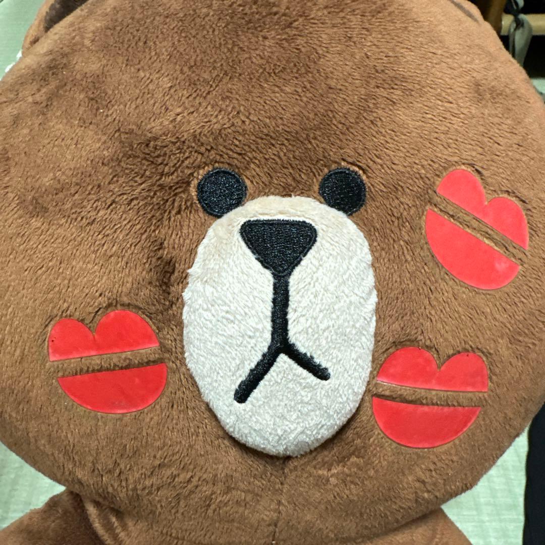 ブラウン 大きなぬいぐるみ LINEフレンズ - メルカリ