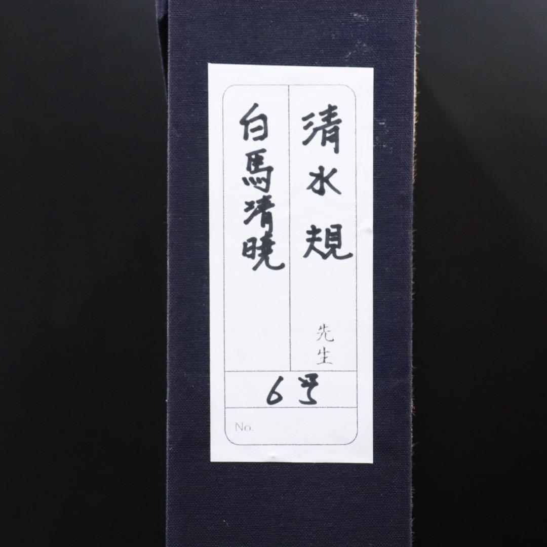 清水規「白馬清曉」 肉筆日本画 6号 共シール 額装 タトウ箱 - メルカリ
